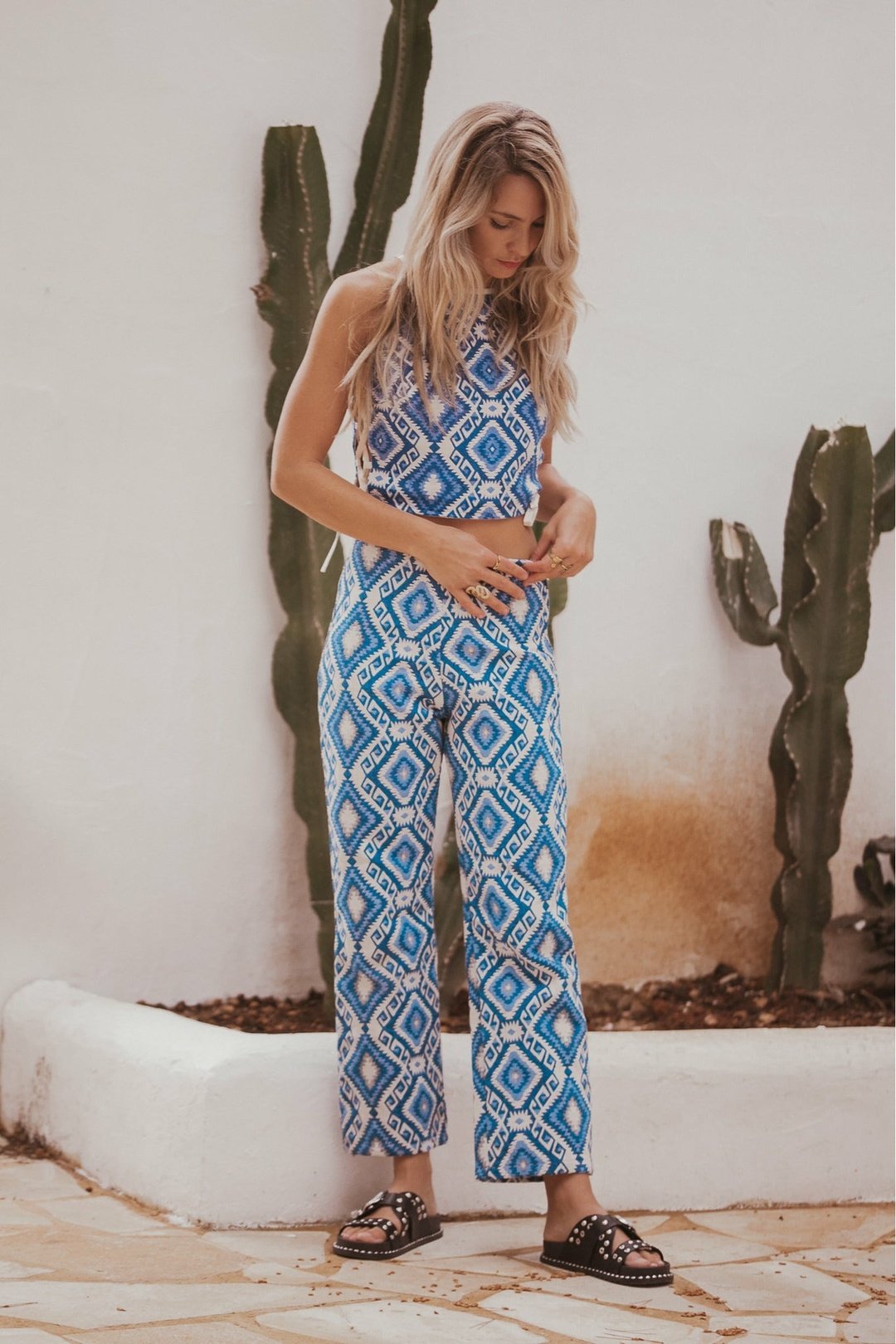 DAPHNE Aztec Geometric Woven Trousers – OOTO CLOTHING