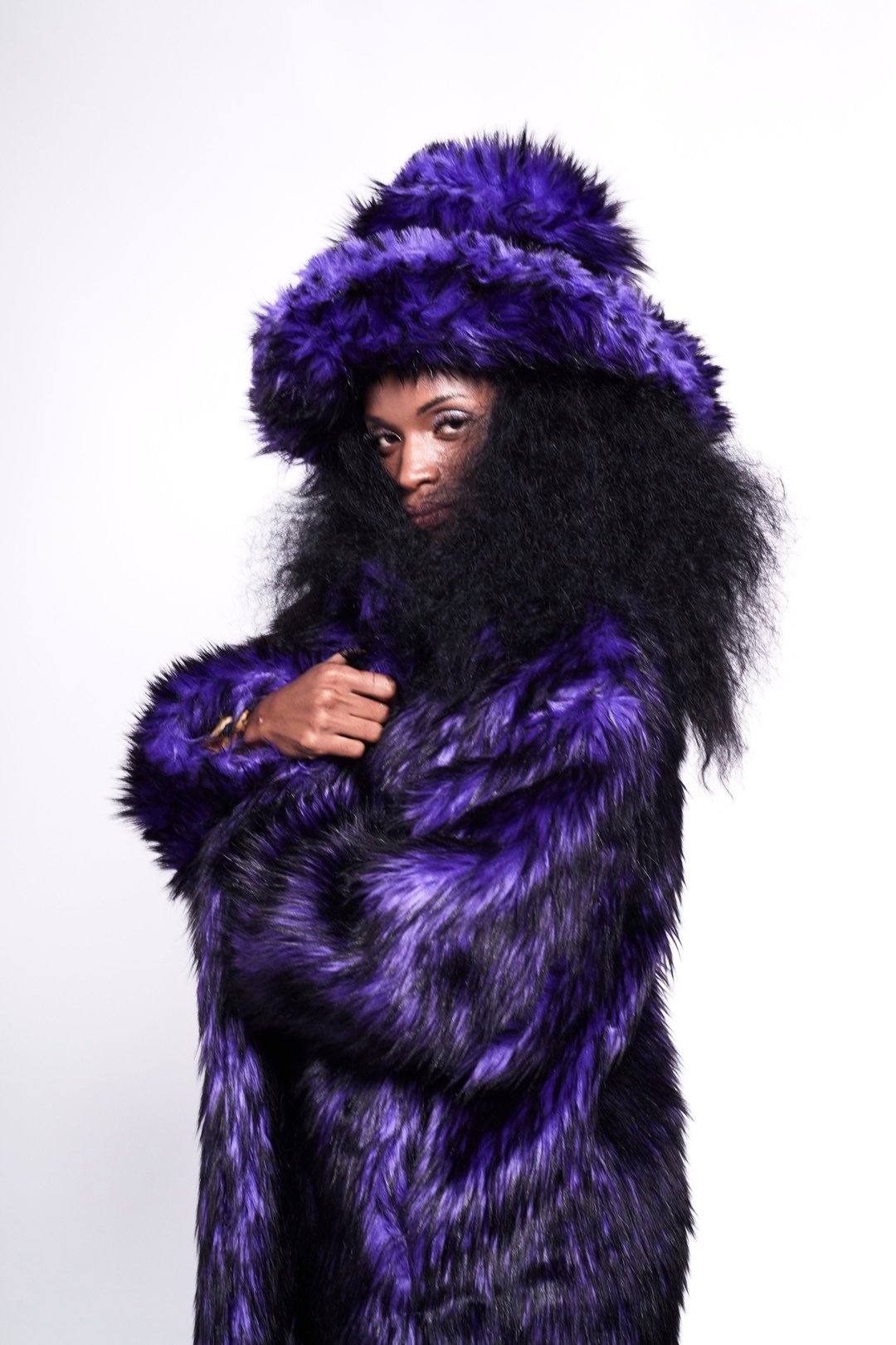 BUFFY Faux Fur Coat - Purple Rain – OOTO CLOTHING